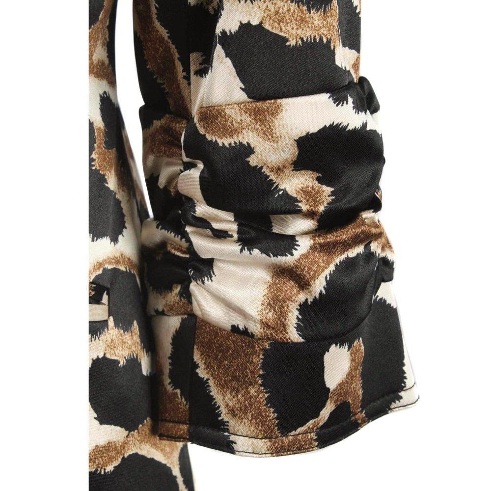 Peck & Peck Collection Leopard Print Satin 3 Butt… - image 5